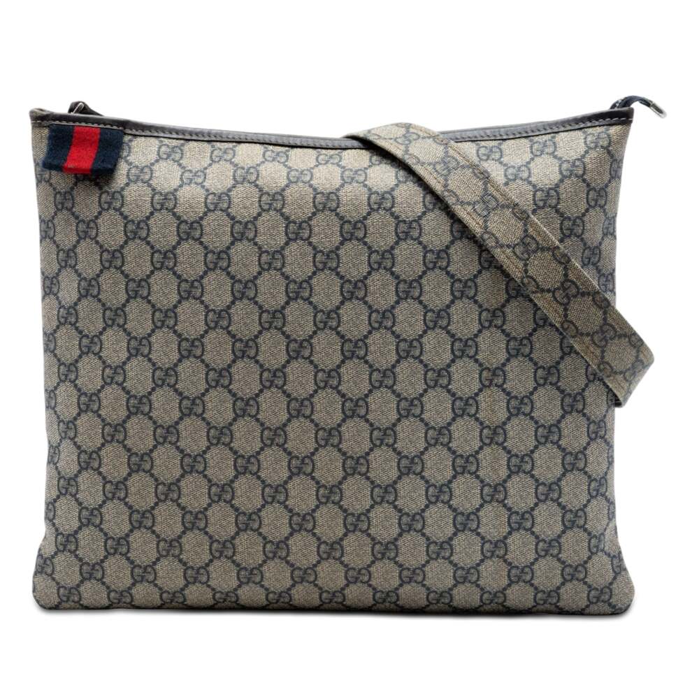 Gucci Web Loop Flat Messenger Gg Coated #334117G85B